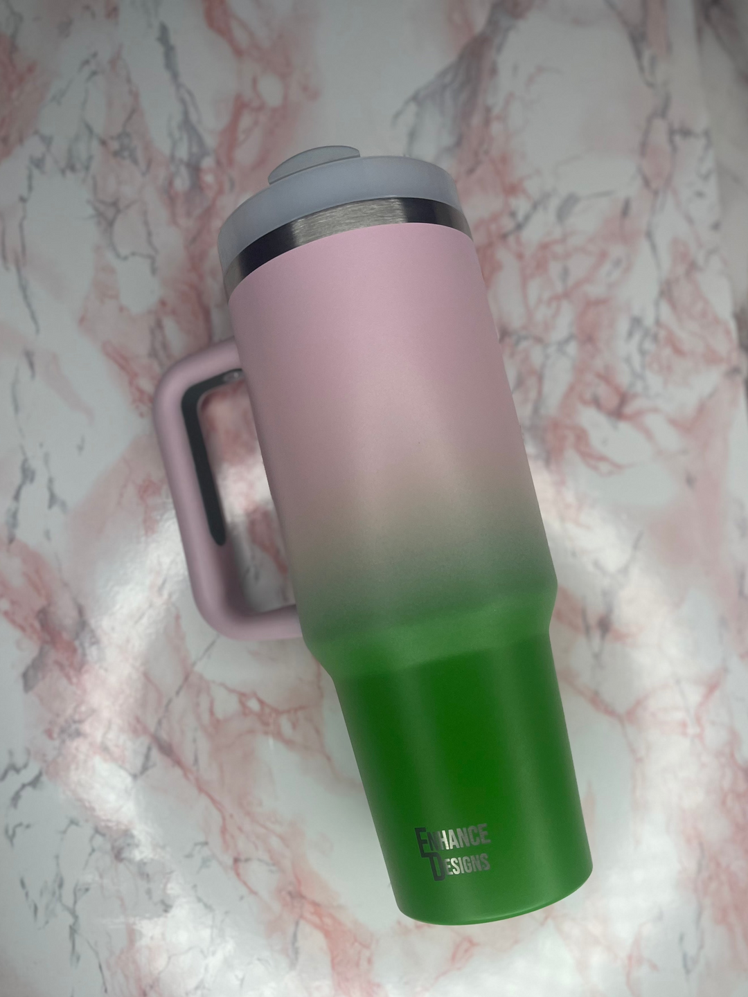 Pink and Green ombre 40 ounce Quencher