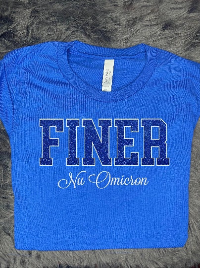 Finer Chapter Shirt | Blue and White glitter Finer Short-Sleeve