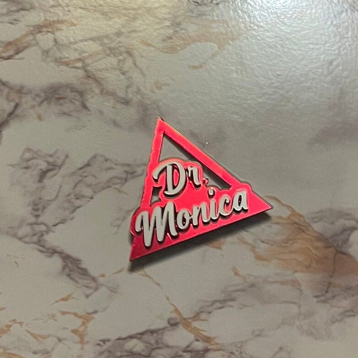 Soror Pin | Custom Name Badge | Sorority Pin | Crimson and Cream Sorority Pin | Delta Sigma Theta Gift