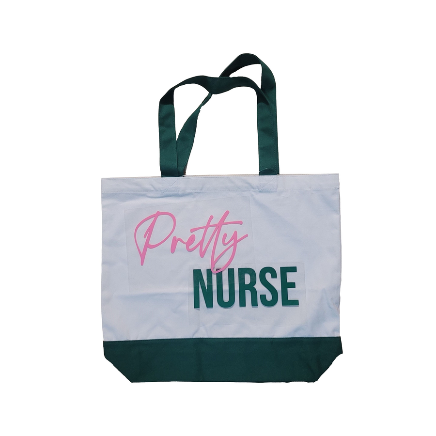 
Pretty Occupation Green Canvas Tote Bag